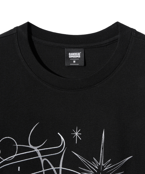 GAKKAI UNIONS（ガッカイユニオンズ）の「フラッシュカーブ 半袖Tシャツ ブラック（Tシャツ/カットソー・メンズ・その他・MEDIUM/LARGE）」の2枚目の写真