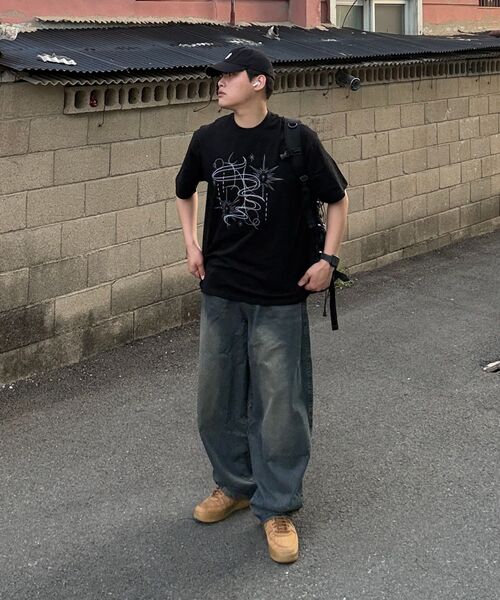GAKKAI UNIONS（ガッカイユニオンズ）の「フラッシュカーブ 半袖Tシャツ ブラック（Tシャツ/カットソー・メンズ・その他・MEDIUM/LARGE）」の5枚目の写真