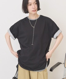 裾ラウンドTシャツ