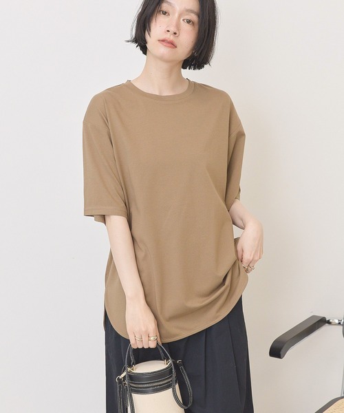 AMERICAN HOLIC(アメリカンホリック)の「裾ラウンドTシャツ(Tシャツ/カットソー・レディース・オフホワイト/ブルー系その他2/ブラック/ブラック系その他4/モカ・L/M)」の22枚目の写真