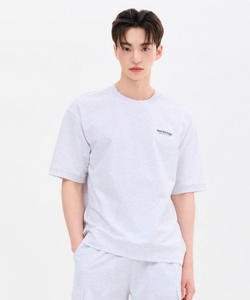 CHASECULT(チェイスカルト)の「共用クーリングコットン半袖スウェットTシャツ-FBRU5811D0E(Tシャツ/カットソー・メンズ・ライトグレー・90/100/105/110/95)」の1枚目の写真