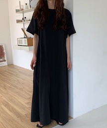 ボリュームロング丈Tシャツワンピース