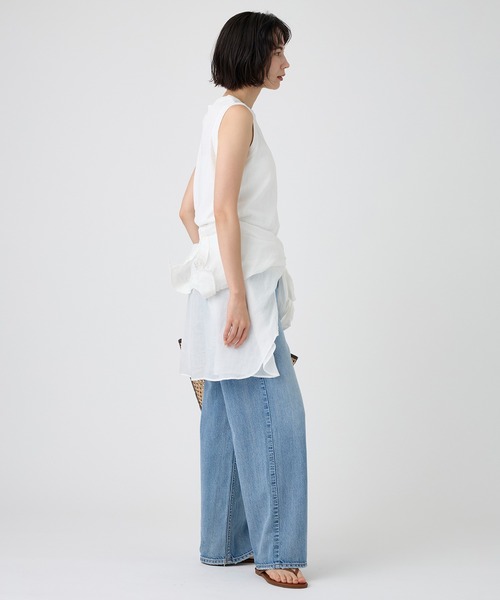 BABYLONE（バビロン）の「コットンリネンノースリプルオーバー（シャツ/ブラウス・レディース・ホワイト/ベージュ/チャコール・フリー）」の11枚目の写真