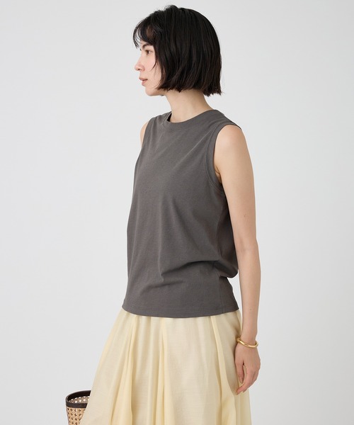 BABYLONE（バビロン）の「コットンリネンノースリプルオーバー（シャツ/ブラウス・レディース・ホワイト/ベージュ/チャコール・フリー）」の14枚目の写真