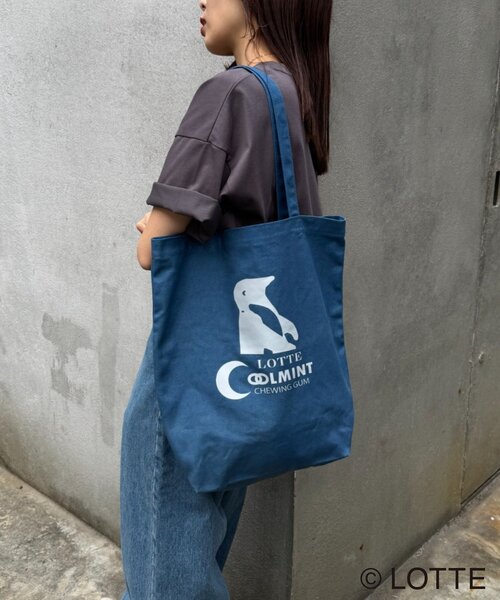 CIAOPANIC TYPY(チャオパニックティピー)の「【TYPY×LOTTE板ガム】クールミントトートバッグ(トートバッグ・レディース・グレー/ブルー/ブラック・ONE SIZE)」の4枚目の写真