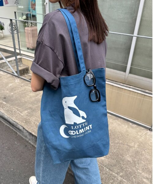 CIAOPANIC TYPY(チャオパニックティピー)の「【TYPY×LOTTE板ガム】クールミントトートバッグ(トートバッグ・レディース・グレー/ブルー/ブラック・ONE SIZE)」の1枚目の写真