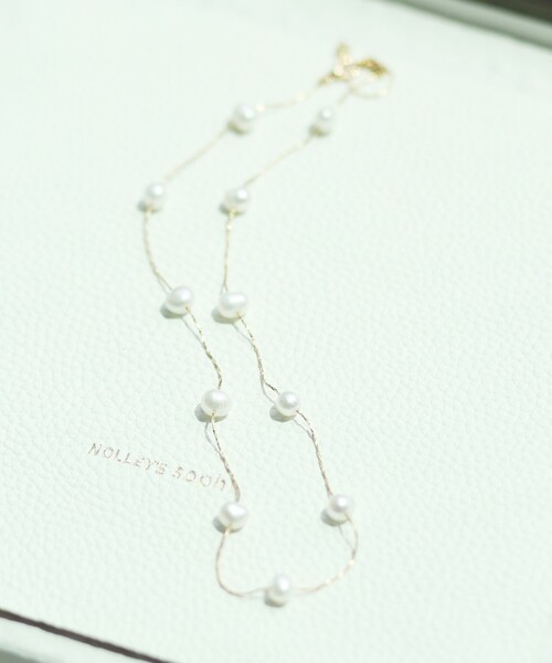 NOLLEY’S（ノーリーズ）の「【松葉(yuki_nol)別注】【grace grace/グラスグラス】スキップ淡水パールネックレス（ネックレス・レディース・オフホワイト・FREE）」の4枚目の写真