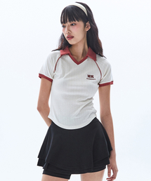 RAIMENT（レイメント）の「(W) ウィメンズハートパンチング配色カラーニット_ピンク（ニット/セーター）」