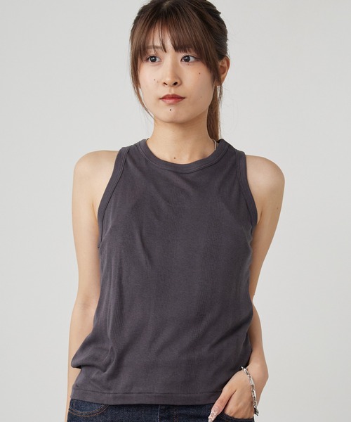 MILLER(ミラー)の「R.P.miller/ミラー CR Prib S/S Tank パネルリブ タンクトップ レディース 2026新作(タンクトップ・レディース・チャコールグレー/ベージュ/アイボリー・FREE)」の18枚目の写真
