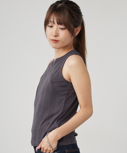 MILLER(ミラー)の「R.P.miller/ミラー CR Prib S/S Tank パネルリブ タンクトップ レディース 2026新作(タンクトップ・レディース・チャコールグレー/ベージュ/アイボリー・FREE)」の19枚目の写真