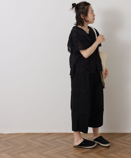 JOURNAL STANDARD LUXE(ジャーナルスタンダード ラックス)の「オックスワッシャー カーゴパンツ(カーゴパンツ・レディース・カーキ/ブラック・FREE)」の6枚目の写真