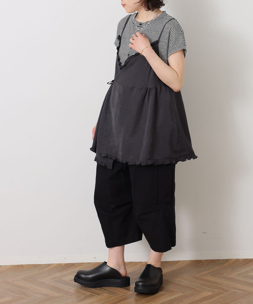JOURNAL STANDARD LUXE(ジャーナルスタンダード ラックス)の「オックスワッシャー カーゴパンツ(カーゴパンツ・レディース・カーキ/ブラック・FREE)」の7枚目の写真