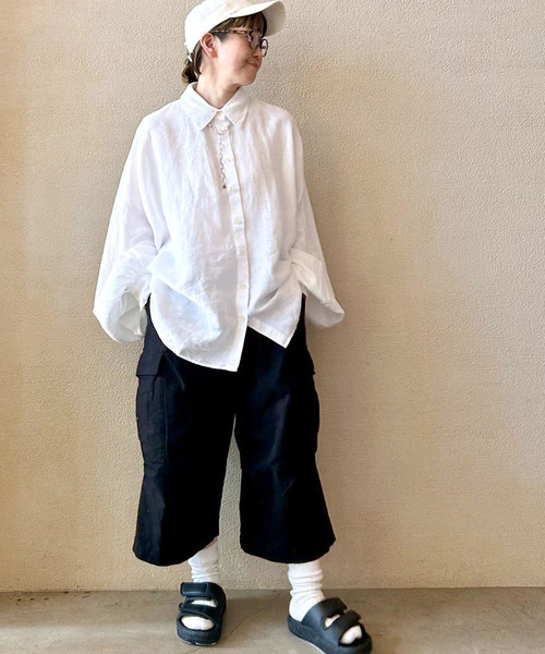 JOURNAL STANDARD LUXE(ジャーナルスタンダード ラックス)の「オックスワッシャー カーゴパンツ(カーゴパンツ・レディース・カーキ/ブラック・FREE)」の8枚目の写真