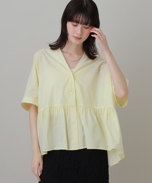 LAKOLE（ラコレ）の「ティアードポンチョブラウス / 671837（シャツ/ブラウス・レディース・イエロー/ネイビー/ブルー/ホワイト・FREE）」の15枚目の写真