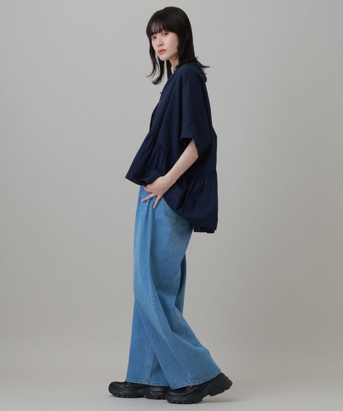 LAKOLE（ラコレ）の「ティアードポンチョブラウス / 671837（シャツ/ブラウス・レディース・イエロー/ネイビー/ブルー/ホワイト・FREE）」の19枚目の写真