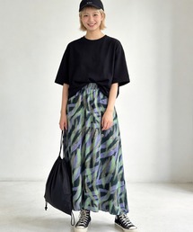 Sew loop（ソーループ）の「プリントフレアスカート（スカート）」