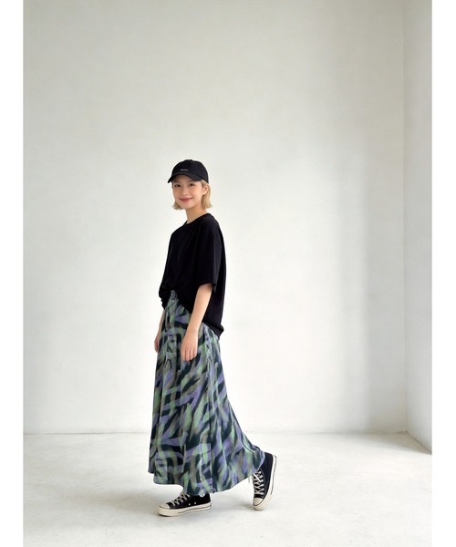 Sew loop（ソーループ）の「プリントフレアスカート（スカート・レディース・カーキ/ブラック・FREE）」の19枚目の写真