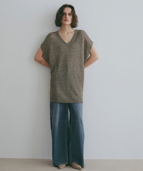 ETRE TOKYO(エトレトウキョウ)の「コットンリネンカーブデニムパンツ(デニムパンツ・レディース・ブルー/インディゴブルー・M/S)」の11枚目の写真