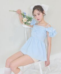 MAJESTIC LEGON | シュシュスリーブペプラムブラウス(シャツ/ブラウス)