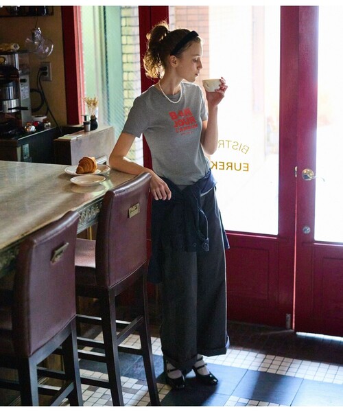 PETIT BATEAU(プチバトー)の「PBプリントクルーネック半袖Tシャツ(Tシャツ/カットソー・レディース・ブルー系その他・X-SMALL/MEDIUM/SMALL)」の3枚目の写真