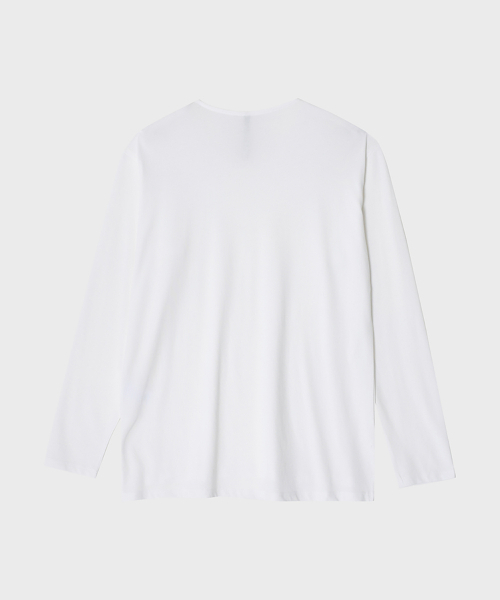 NOIRER(ノイア)の「シルキーブレンドUネックTシャツ(ホワイト)(Tシャツ/カットソー・メンズ・その他・48/50/52)」の9枚目の写真