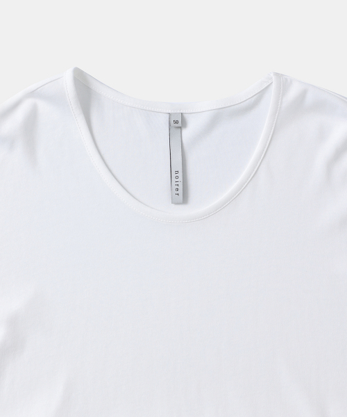 NOIRER(ノイア)の「シルキーブレンドUネックTシャツ(ホワイト)(Tシャツ/カットソー・メンズ・その他・48/50/52)」の10枚目の写真