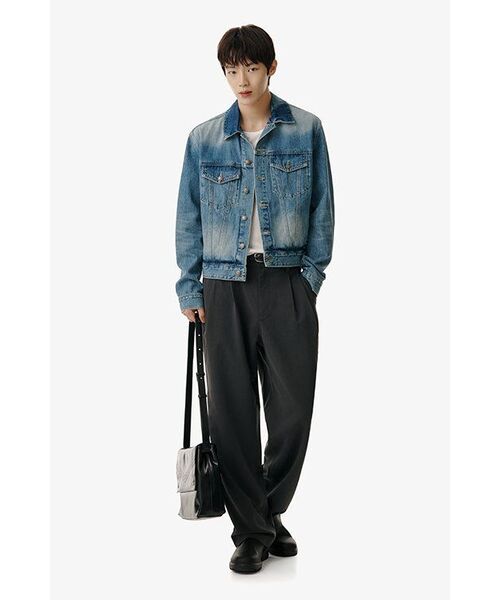 NOIRER(ノイア)の「シルキーブレンドUネックTシャツ(ホワイト)(Tシャツ/カットソー・メンズ・その他・48/50/52)」の6枚目の写真
