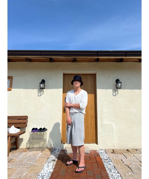 NOIRER(ノイア)の「シルキーブレンドUネックTシャツ(ホワイト)(Tシャツ/カットソー・メンズ・その他・48/50/52)」の7枚目の写真