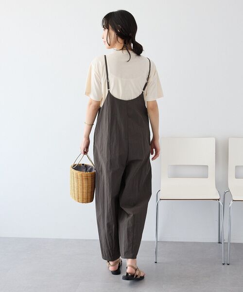 CRAFT STANDARD BOUTIQUE(クラフトスタンダードブティック)の「ナイロンサロペット(サロペット/オーバーオール・レディース・ダークグレー/ライトグレー・FREE)」の6枚目の写真