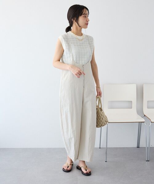 CRAFT STANDARD BOUTIQUE(クラフトスタンダードブティック)の「ナイロンサロペット(サロペット/オーバーオール・レディース・ダークグレー/ライトグレー・FREE)」の9枚目の写真
