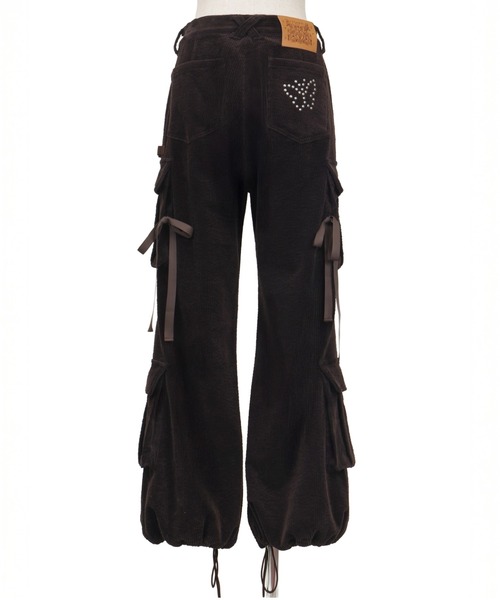 rurumu:（ルルムウ）の「rurumu:/ルルムウ/flower studs corduroy pants（その他パンツ・レディース・チャコールグレー/ブラウン/スモークピンク・M/L）」の17枚目の写真