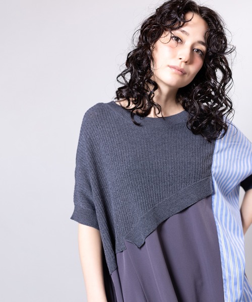 OSMOSIS(オズモーシス)の「2WAY切替コクーンニットワンピース(ニット/セーター・レディース・ネイビー/グレー/ブラック・ONE SIZE)」の18枚目の写真