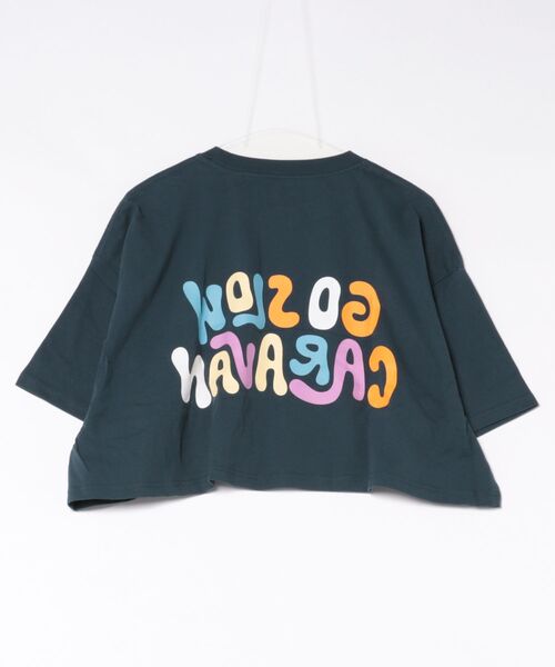 go slow caravan(ゴースローキャラバン)の「USA/C BIGショートTEE W(Tシャツ/カットソー・レディース・ネイビー/ホワイト/コーラルピンク・FREE)」の14枚目の写真
