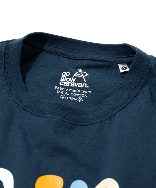 go slow caravan(ゴースローキャラバン)の「USA/C BIGショートTEE W(Tシャツ/カットソー・レディース・ネイビー/ホワイト/コーラルピンク・FREE)」の15枚目の写真