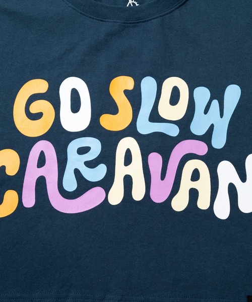 go slow caravan(ゴースローキャラバン)の「USA/C BIGショートTEE W(Tシャツ/カットソー・レディース・ネイビー/ホワイト/コーラルピンク・FREE)」の16枚目の写真