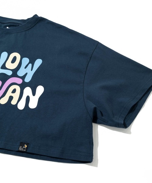 go slow caravan(ゴースローキャラバン)の「USA/C BIGショートTEE W(Tシャツ/カットソー・レディース・ネイビー/ホワイト/コーラルピンク・FREE)」の4枚目の写真