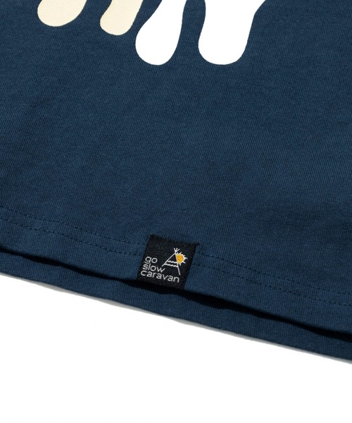 go slow caravan(ゴースローキャラバン)の「USA/C BIGショートTEE W(Tシャツ/カットソー・レディース・ネイビー/ホワイト/コーラルピンク・FREE)」の5枚目の写真