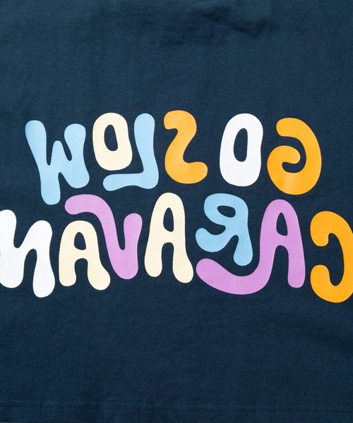 go slow caravan(ゴースローキャラバン)の「USA/C BIGショートTEE W(Tシャツ/カットソー・レディース・ネイビー/ホワイト/コーラルピンク・FREE)」の9枚目の写真