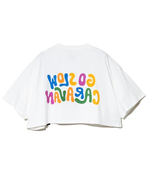 go slow caravan(ゴースローキャラバン)の「USA/C BIGショートTEE W(Tシャツ/カットソー・レディース・ネイビー/ホワイト/コーラルピンク・FREE)」の11枚目の写真