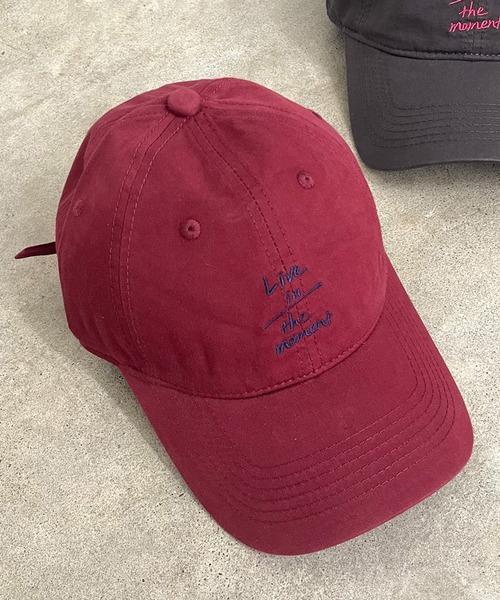 CRB（シーアールビー）の「手書き風アルファベットロゴキャップ（キャップ・レディース・レッド/チャコールグレー/オフホワイト/ベージュ/ブラック/ネイビー・F）」の14枚目の写真