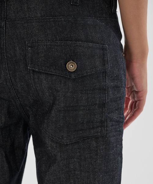 WISH FOR EVER(ウィッシュフォーエバー)の「ASSORT SEMIFLARE LINES DENIM PANTS/アソートセミフレアラインデニムパンツ(デニムパンツ・メンズ・インディゴブルー/ブラック・SMALL/MEDIUM/LARGE)」の5枚目の写真