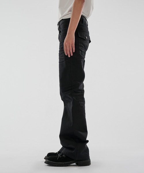 WISH FOR EVER(ウィッシュフォーエバー)の「ASSORT SEMIFLARE LINES DENIM PANTS/アソートセミフレアラインデニムパンツ(デニムパンツ・メンズ・インディゴブルー/ブラック・SMALL/MEDIUM/LARGE)」の22枚目の写真