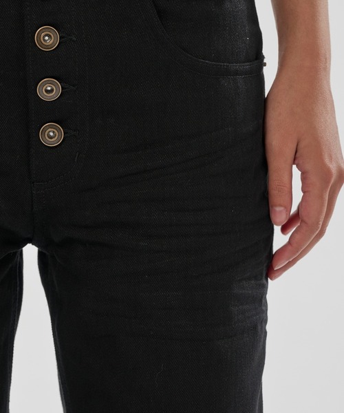 WISH FOR EVER(ウィッシュフォーエバー)の「ASSORT SEMIFLARE LINES DENIM PANTS/アソートセミフレアラインデニムパンツ(デニムパンツ・メンズ・インディゴブルー/ブラック・SMALL/MEDIUM/LARGE)」の15枚目の写真