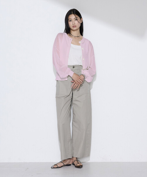 COMME CA Wardrobe(コムサワードローブ)の「14G天竺編 ニットカーディガン(カーディガン/ボレロ・レディース・ブルー/ピンク・FREE)」の3枚目の写真