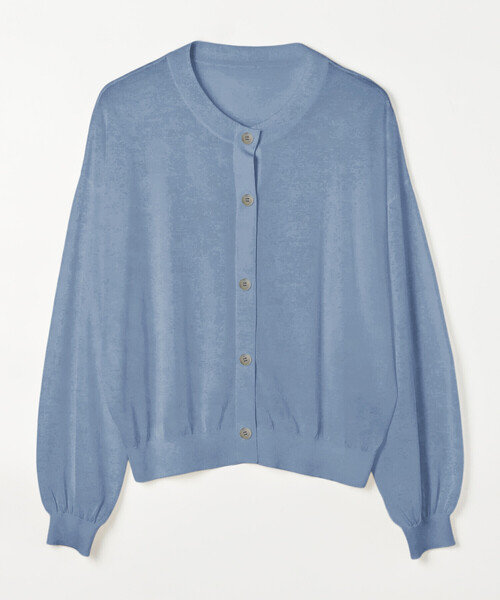 COMME CA Wardrobe(コムサワードローブ)の「14G天竺編 ニットカーディガン(カーディガン/ボレロ・レディース・ブルー/ピンク・FREE)」の14枚目の写真