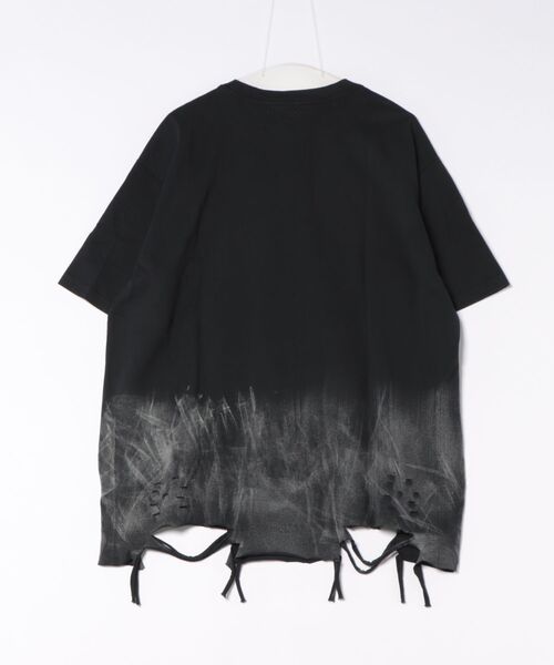 UP START（アップスタート）の「【Bls】 【ZM】【Bling Leads】ダメージ加工 ネックレスTEE(BL)（Tシャツ/カットソー・メンズ・ブラック・FREE）」の5枚目の写真