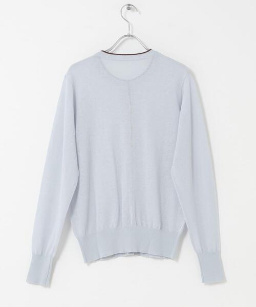 ITEMS URBANRESEARCH(アイテムズ アーバンリサーチ)の「リネン混ラインニットカーディガン(カーディガン/ボレロ・レディース・ブラウン/ライトブルー/ホワイト・FREE)」の16枚目の写真