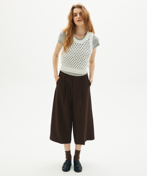 full/fill.(フルフィル)の「mesh knit tank / メッシュニットタンク(ニット/セーター・レディース・ブラウン/ホワイト・FREE)」の8枚目の写真
