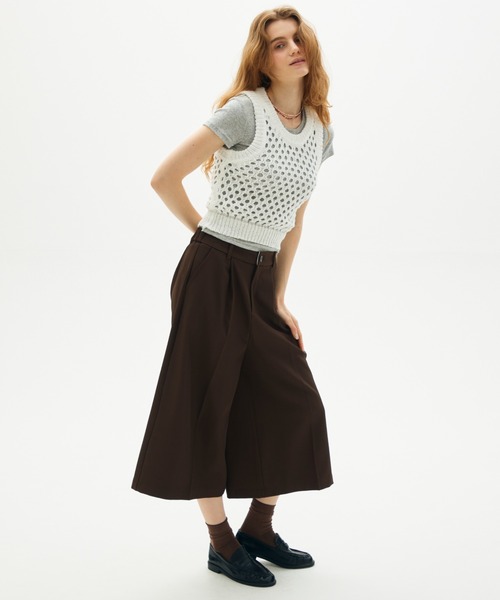 full/fill.(フルフィル)の「mesh knit tank / メッシュニットタンク(ニット/セーター・レディース・ブラウン/ホワイト・FREE)」の9枚目の写真