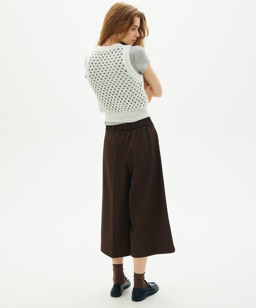 full/fill.(フルフィル)の「mesh knit tank / メッシュニットタンク(ニット/セーター・レディース・ブラウン/ホワイト・FREE)」の10枚目の写真